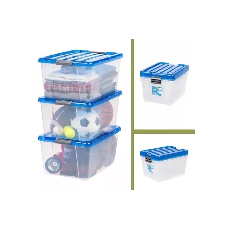 Iris Caja Plastica De Almacenamiento Con Tapa 42 Litros!