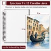 SuFly Mixed Media Sketchbook 9x12, Mixed Media Paper_98lb/160gsm, 60 Sheets