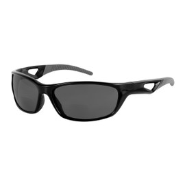 Mass Vision 'The Competitor' 2 Pair of Unisex Lightweight Precision Sport Wrap Polarized Bifocal Sunglasses Featuring High Definition Lenses (Jet, 1.5, x)