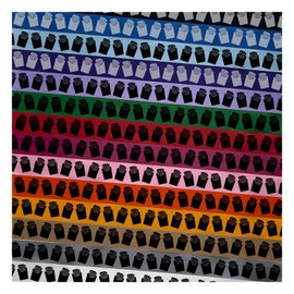 French Fries Satin Ribbon for Bows Gift Wrapping DIY Craft Projects - 3 Yards - Black Ribbon/White Printing - 1 Inch Width