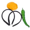 DECHOUS 2pcs Funny Vegetable Headbands with Chili Pepper Elastic Soft