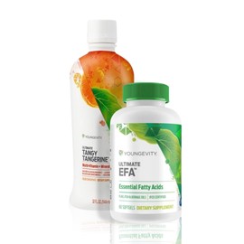 Youngevity Essential 90 Pak - Ultimate All-in-One Multivitamin Combo - Ultimate Tangy Tangerine + Ultimate EFA - 90 Essential Vitamins, Minerals, Amino Acids, Fatty Acids (30 Servings)