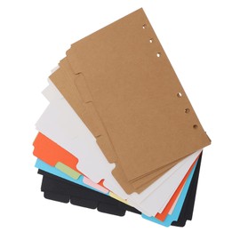 GRIRIW 20pcs Paper Binder Dividers Index Tabs for Easy Document Organization Reusable Study Accessory for Notebooks Reports and Presentations