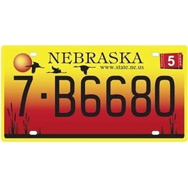 OPO 10 - USA car LICENSE PLATE - 30x15 cms metal replica: NEBRASKA (C31)