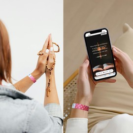 aesdox Bible Verse Bracelets, Pack of 2, Christian Jesus Bracelets with NFC for Men and Women, Ideal Gift Choice, Nylon, No Gemstone