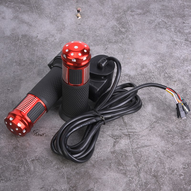 1 Pair Universal LED Voltage Display Twist Throttle for 12‑99V