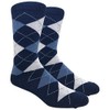 Fine Fit Black Label Men's Dress Socks (Argyle - Navy