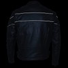 Milwaukee Leather SH1785 Men's Black Leather Scooter Style Motorcycle Jacket