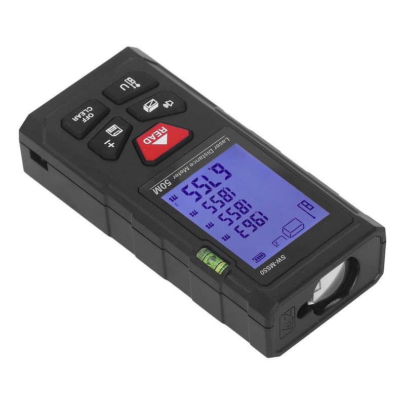 Laser Measure Distance Meter 50m Digital Display Tool for Construction