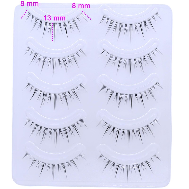 BARCHID 8D18 False Eyelashes, Transparent Axis Handmade False Eyelashes, Popular