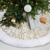 Christmas Tree Skirt, 47 Inch (120cm) Extra Wide White Plush