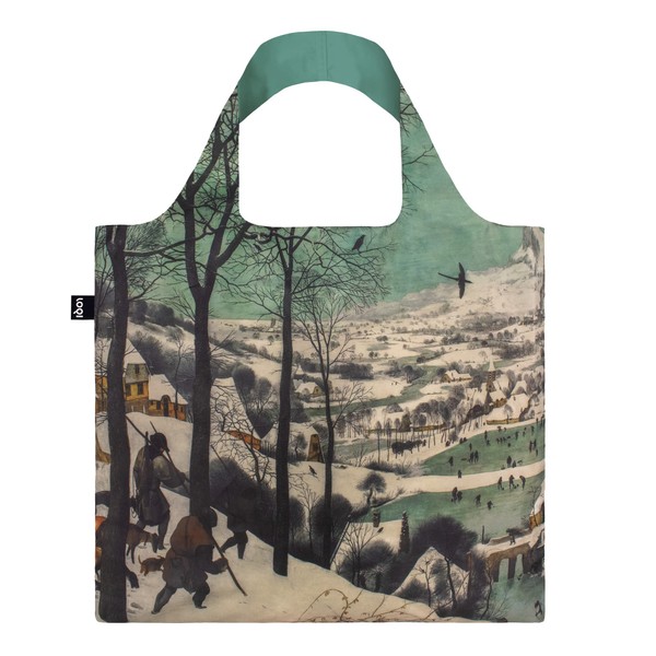 Low-key LOQI Bag, Peter, Bruegel, PB.TH/PIETER BRUEGEL THE ELDER The Hunters in the Snow, 1565, Size: Approx. W 19.7 x H 16.5 inches (50 x 42 cm) (27.2 inches (69 cm) to the top of the handle; Accessory pouch: 4.5 x 4.3 inches (11.5 x 11 cm)
