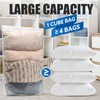 Biubumtu 4 Pack Combo Thickened Cube Vacuum Seal Storage Bags,