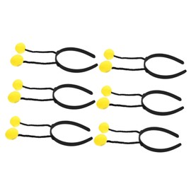 Vaguelly 6Pcs Hair Ball Headbands for Parties and Cosplay Cute Design Hair Accessories for Makeup and Face Washing Fun and Eye Catching Headwear