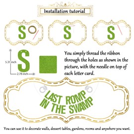 Last Romp in the Swamp Banner Swamp Theme Bachelorette Party Decorations Funny Engagement Bridal Shower Party Decorations Green