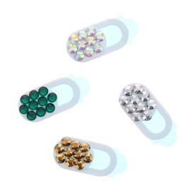 Gatuida 12pcs Rhinestone Webcam Cover Slide Pattern Privacy Protector for Laptop Smartphone Tablet Wear-Resistant Decorative Easy to Use