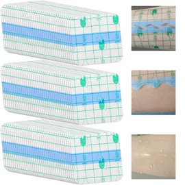 Pack of 100 Waterproof Plasters, Shower Plasters, Waterproof Second Skin Protection Plasters for Swimming, Showering, Prevent Water from Incoming Wounds (6 x 6 cm)