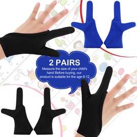 Jiuguva Jiuguva 4 Pcs Thumb Sucking Guard Gloves Kids Stop Thumb Sucking Finger Chewy Breathable Gloves for Ages12+(Black, Blue)
