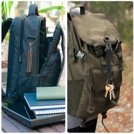 AYMQC Paracord Key Fob Braided Lanyard with Carabiner Tactical Hanging Buckle for Outdoor Camping Hiking Hunting Pack of 3, Black/Camouflage/Military Green