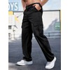 Comdecevis Mens Cargo Pants Wide Leg Sweatpants with Pockets Relaxed