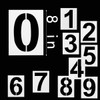 Zucosue 8 Inch Reusable Number Stencils 0-9, Plastic Painting Templates