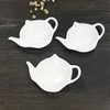Sizikato 4pcs Pure White Ceramic Tea Bag Holder Tea Bag