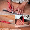 HAUTMEC 2 Pcs 3-in-1 Carpenter Pencils with Removable Finger Grip,