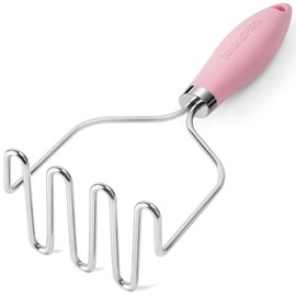 Rainspire Potato Masher Stainless Steel, Mashed Potato Masher Kitchen Tool, Durable Mash Potatoes Masher, Soft Non-slip Handle, Kitchen Utensils, Kitchen Gadgets, Pink