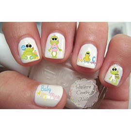 Baby Shower Frog Nail Art Decals