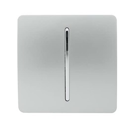 Trendi Artistic Modern Glossy Door Tactile Auto Retractive Bell Switch Silver ART-DBSI