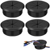 Pack of 4 Plastic Cable Grommets, 60 mm Flexible Cable