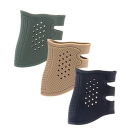 FOCUHUNTER Anti-slip Grip Sleeve Rubber Grip Glove Sleeve for GK, Fits GK 17 19 20 21 22 23 25 31 32 34 35 37 38 41, 2/3 Pack (3 Pack: Black Khaki Army Green)