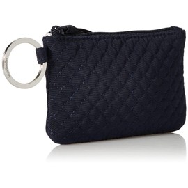 Vera Bradley Women's Microfiber Zip ID Case Wallet, Solid Navy, One Size