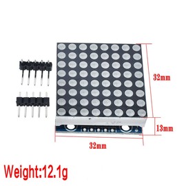 ElectroWorldFR 7219 MAX Dot Matrix MCU LED 8x8 Display Module Compatible with Arduino and Raspberry Pi