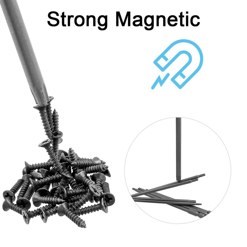 Evponk 8 Pcs 150mm Long Torx Security Screwdriver Bit Set