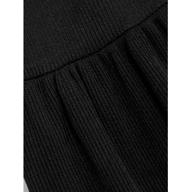 CIDER Women's Scoop Neckline Short Sleeve Wide Leg Jumpsuit: Black, X-Large