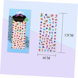 Housoutil Cartoon Sea Star Nail Decals 3 Sheets Kids Nail Art Stickers for DIY Manicure