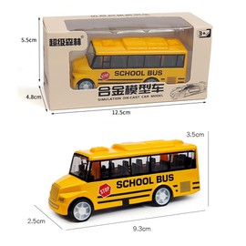 School Bus Toys, Min Bus Toy for Kids, Yellow Mini Toy Buses, Pull Back Diecast Model Cars Metal Vehicles for Kids Girls Boys Party Birthday Gift
