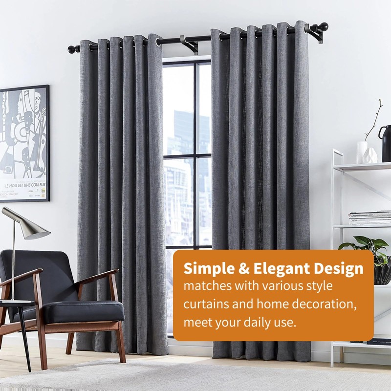 KOLAKO 4 Pack Curtain Rod Bracket, Heavy Duty Curtain Rod