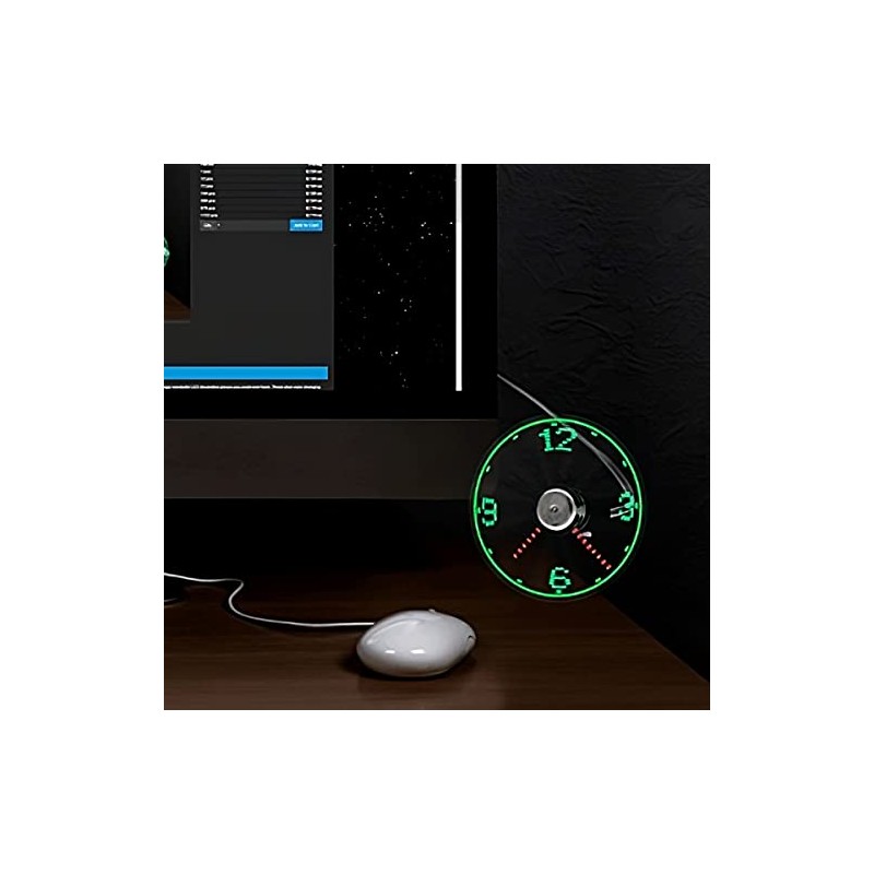 blinkee LED Fan Clock with USB Connection | 13.5 Inch
