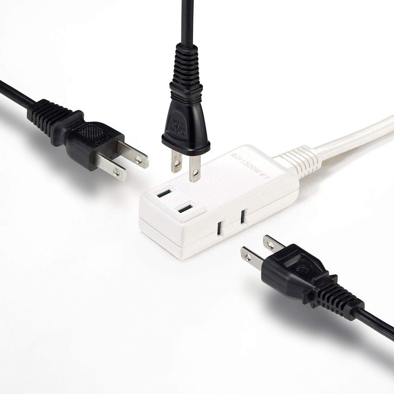 Sanwa Supply TAP-M705W Micro Tap, 3 Openings, 0.5 m, White