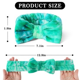 LADES Soft Skincare Headband – Adjustable, Comfortable & Stretchy Fabric, Cute Patterns for Makeup, Facial – Non-Slip, Headband for Hair Control