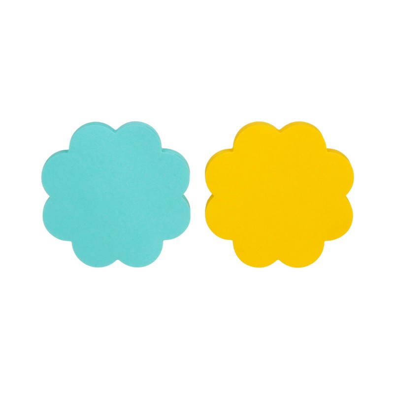 Post-it Notes, Daisy Shape, Assorted Colors, 2.6x2.6 in, 2 Pads,