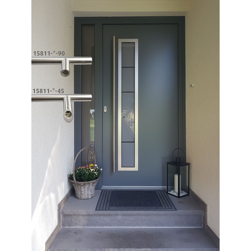 heicko Vanessa Front Door Handle Stainless Steel with 45° Slanted