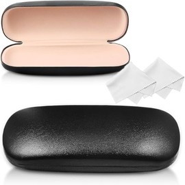 4 Piezas Estuche de Lentes, Organizador de Lentes con Paños de Limpieza, Estuche para Lentes Metálico para Viajes y Uso Diario, Protección Durable para Usuarios de Gafas y Coleccionistas