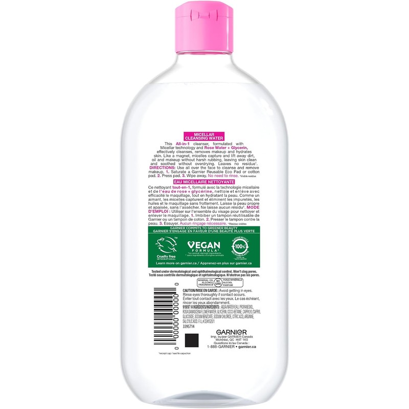 Garnier SkinActive Micellar Agua de arrastre todo en uno 23.7