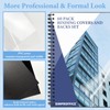 SIMPROFFICE 60 Pack Binding Covers and Backs Set, 8.5 x