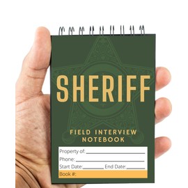 Law Enforcement Incident Report Notepads, Sheriff, Security & Police Gear, EDC Officer Notebook, Cop Gifts, Interview Equipment Accessories Book, 6 Pack (Sheriff)