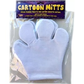 Rubies Jumbo Cartoon White Mitts Gloves Mickey Mouse Felt Clown Mime Dress Costume Hand