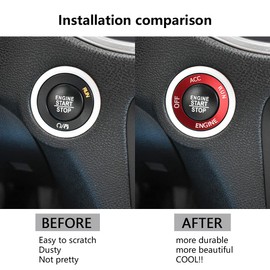 LECART - Anillo de tapa de botón de arranque para Dodge Charger/Challenger/RAM 1500 / Durango 2015-2024 para decoración de interior de coche, accesorios de decoración de metal